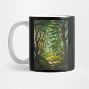 Mysterious Path in an Oak Forest Mug